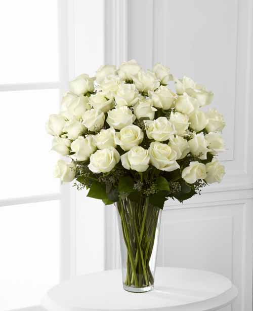 3 Dozen White Roses